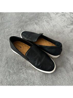 Birdies The Swift Black Leather Slip On Loafers Shoes Women's 8